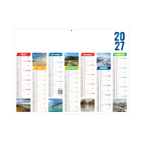 Calendrier de banque personnalisable - EMILIEN
