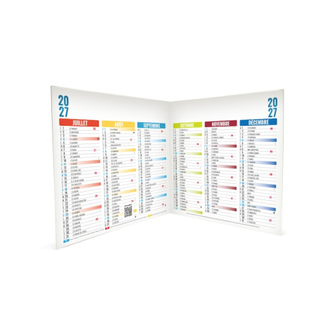 Calendrier bancaire publicitaire carré - origami