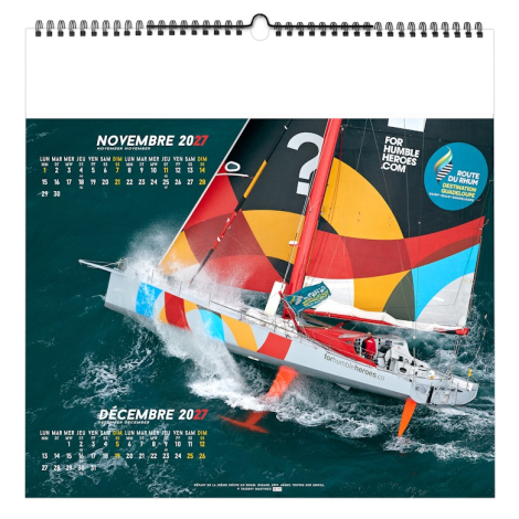 Calendrier illustré publicitaire - Voile sportive