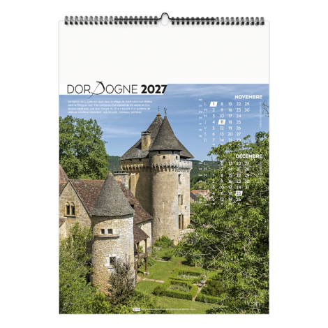 Calendrier illustré publicitaire - Patrimoine de France
