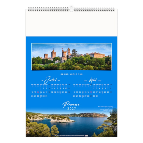 Calendrier illustré publicitaire - Paysages de France