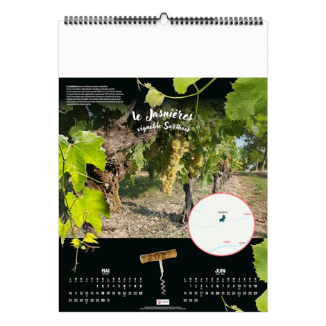 Calendrier illustré publicitaire - Les appellations viticoles