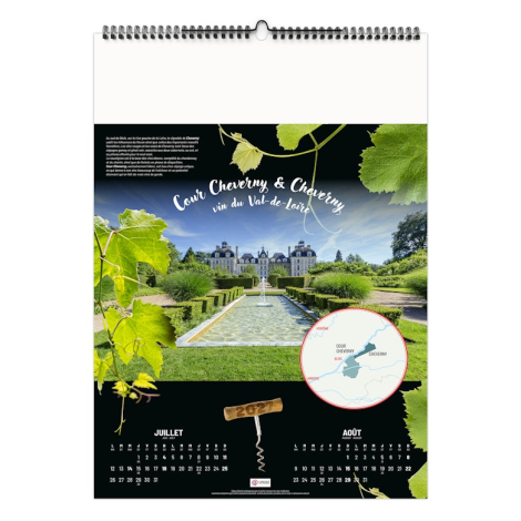 Calendrier illustré publicitaire - Les appellations viticoles