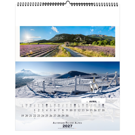 Calendrier illustré publicitaire - La France panoramique