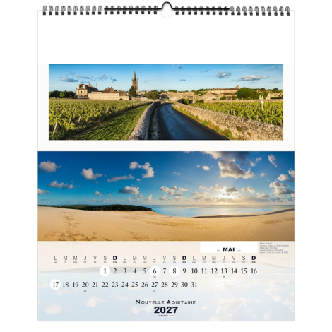 Calendrier illustré publicitaire - La France panoramique