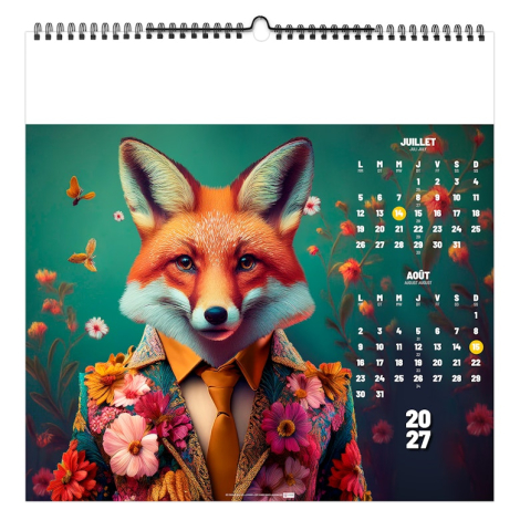 Calendrier illustré publicitaire - Les zanimos Pop'Art