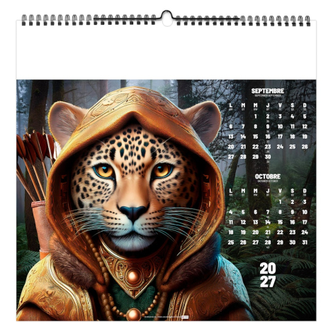 Calendrier illustré publicitaire - Les zanimos Pop'Art