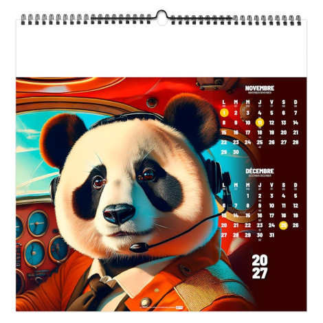 Calendrier illustré publicitaire - Les zanimos Pop'Art