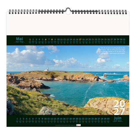 Calendrier illustré publicitaire - Bretagne