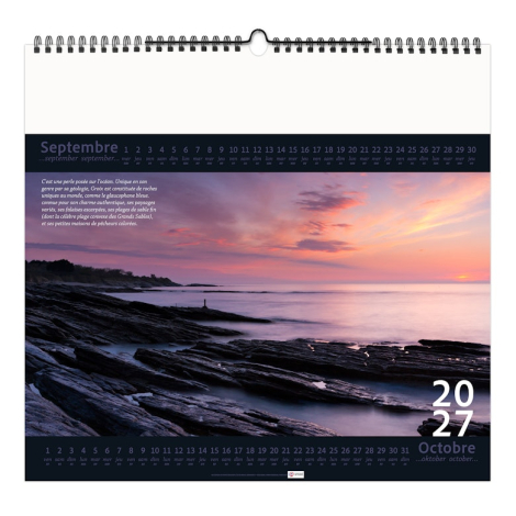 Calendrier illustré publicitaire - Bretagne