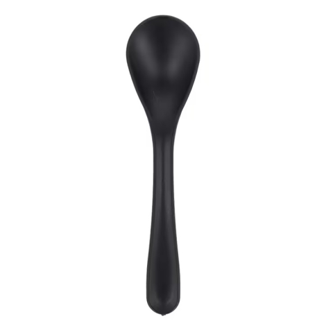 Cuillère noire présentée seule, sans marquage visible.