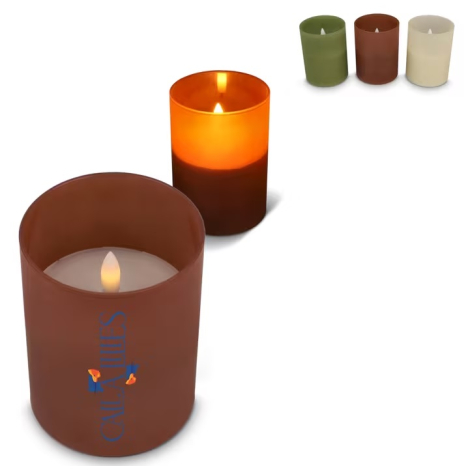 Bougie promotionnelle d'ambiance LED rechargeable Nyelle