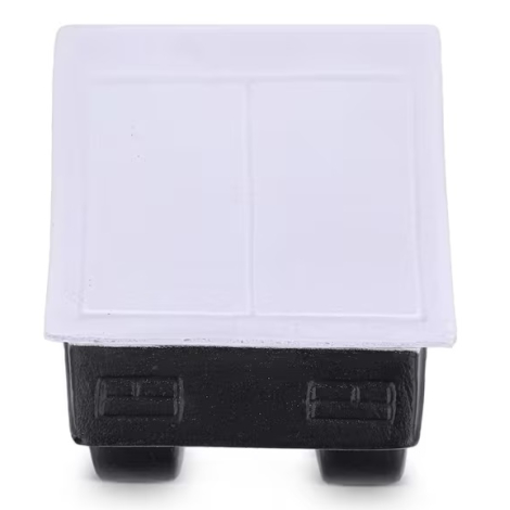 Vue arrière du camion anti-stress, aucune personnalisation apparente.