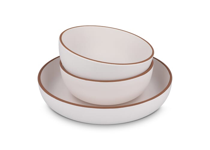 Service de table personnalisable 3 pièces Runa Blanc