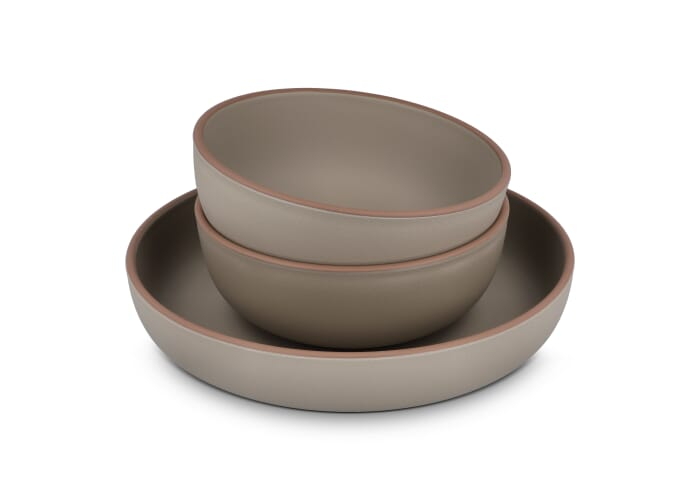 Service de table personnalisable 3 pièces Runa Taupe