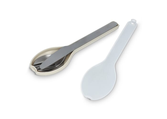 Set à personnaliser de 3 couverts avec étui Go Beige