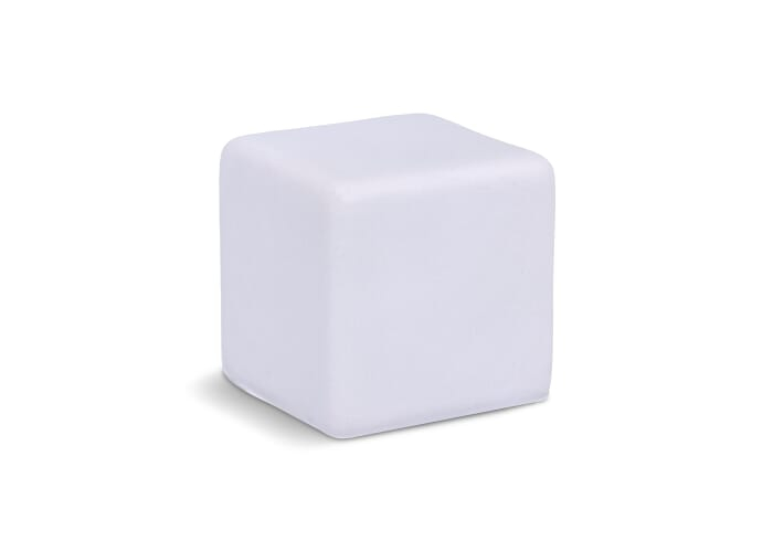 Cube anti-stress à personnaliser en mousse Blanc