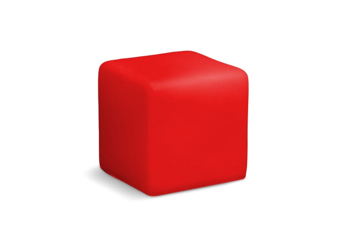 Cube anti-stress à personnaliser en mousse Rouge