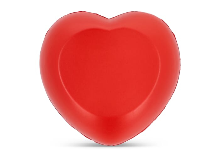 Objet anti-stress à personnaliser cœur en mousse Rouge