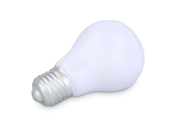 Accessoire anti-stress promotionnel en forme d’ampoule Blanc
