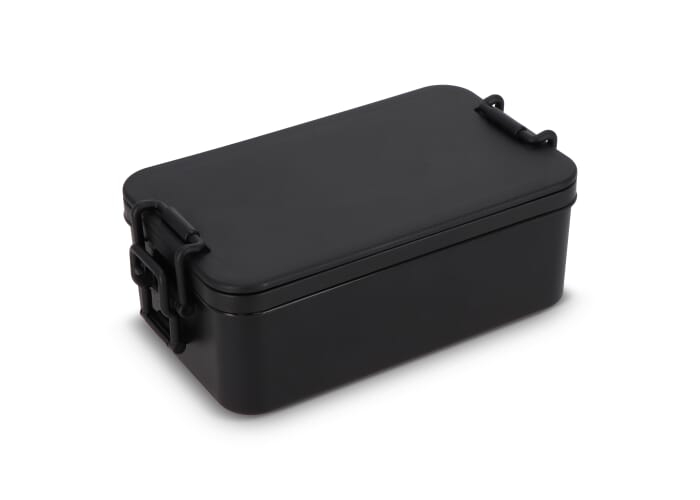 Lunch box personnalisée 600+950 ml avec couverts Noir