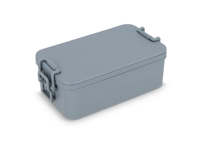 Lunch box personnalisée 600+950 ml avec couverts Gris
