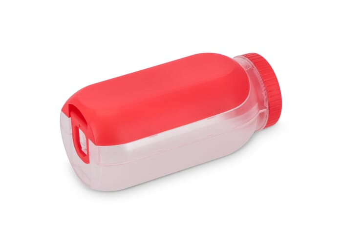 Boîte repas 900ml tout-en-un personnalisable avec couverts Rouge