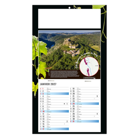 Calendrier personnalisable 2027 plaque 1 vue - Coralie
