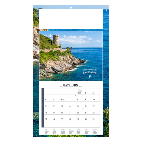 Calendrier plaque 1 vue personnalisable - Luc