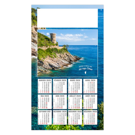 Calendrier plaque 1 vue personnalisable - Luc