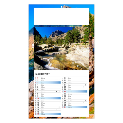 Calendrier plaque 1 vue personnalisable - Luc