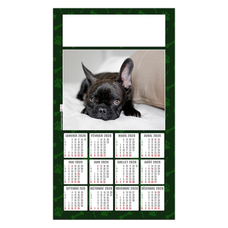 Calendrier 2027 personnalisable plaque 1 vue - Rex