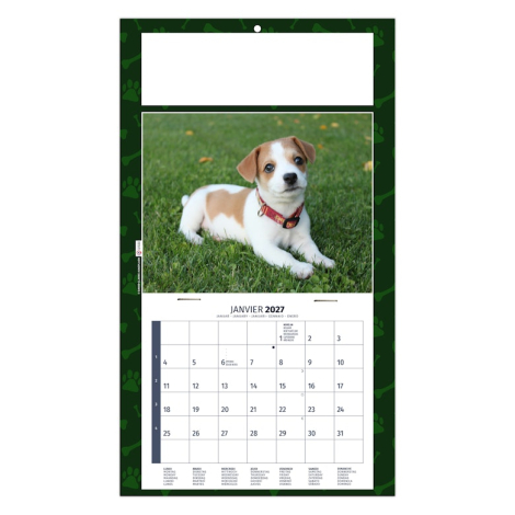 Calendrier 2027 personnalisable plaque 1 vue - Rex
