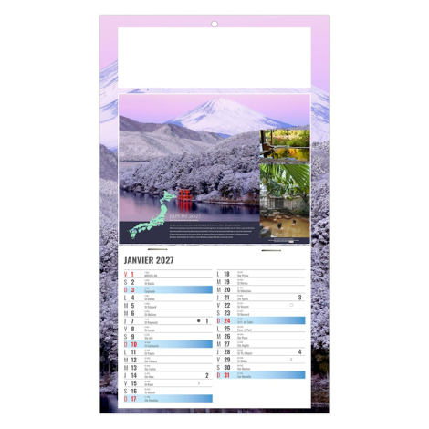 Calendrier plaque 1 vue personnalisable - Léo