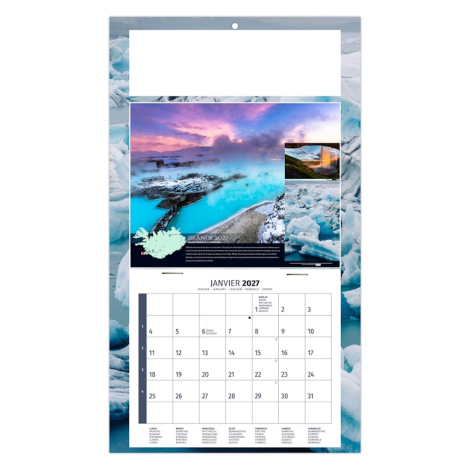 Calendrier plaque 1 vue personnalisable - Léo