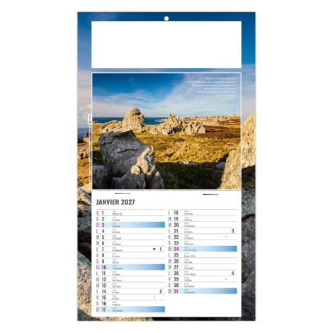 Calendrier 2027 personnalisable plaque 1 vue - Esteban