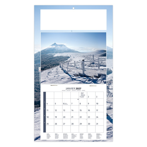 Calendrier sur plaque 1 vue personnalisable - Alain