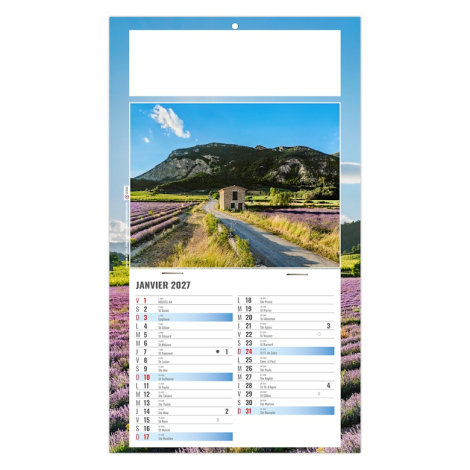 Calendrier sur plaque 1 vue personnalisable - Alain