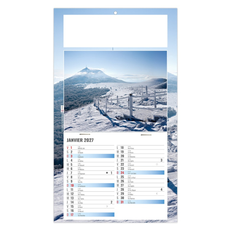 Calendrier sur plaque 1 vue personnalisable - Alain