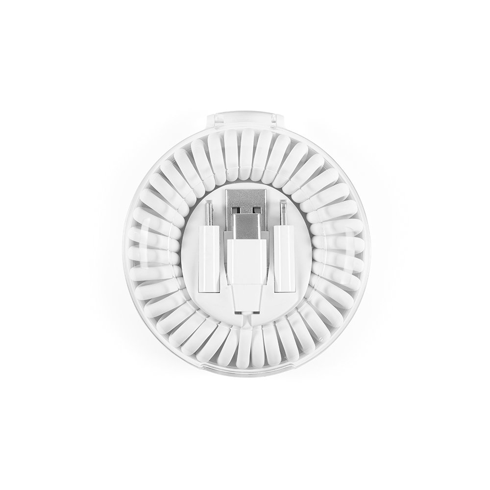 Câble charge rapide 6-en-1 à personnaliser rABS Allroundo Blanc