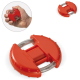 Anneau de musculation pour avant-bras rouge avec ressorts métalliques latéraux et personnalisation visible sur la face avant, ac Anneau de musculation pour avant-bras rouge avec ressorts métalliques latéraux et personnalisation visible sur la face avant, ac