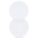 Miroir compact rond blanc ouvert vu de dos. Miroir compact rond blanc ouvert vu de dos.