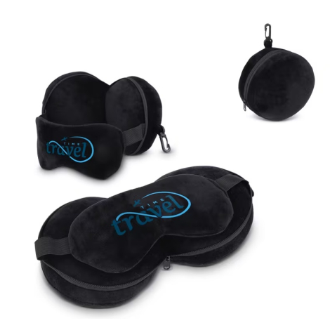 Oreiller de voyage avec masque intégré personnalisé