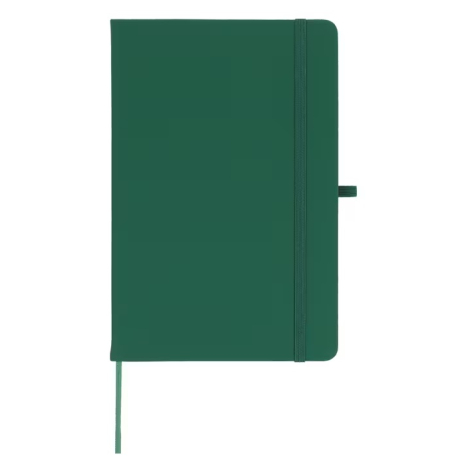 Vue de la face avant d’un carnet Sora A5 vert avec absence de personnalisation visible.