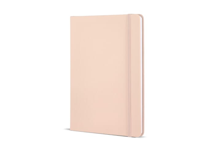 Carnet A5 personnalisé avec fermeture élastique Champagne