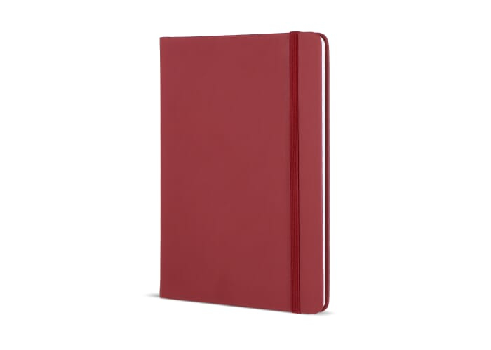 Carnet A5 personnalisé avec fermeture élastique Bordeaux