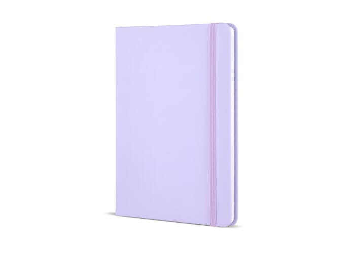 Carnet A5 personnalisé avec fermeture élastique Lilas