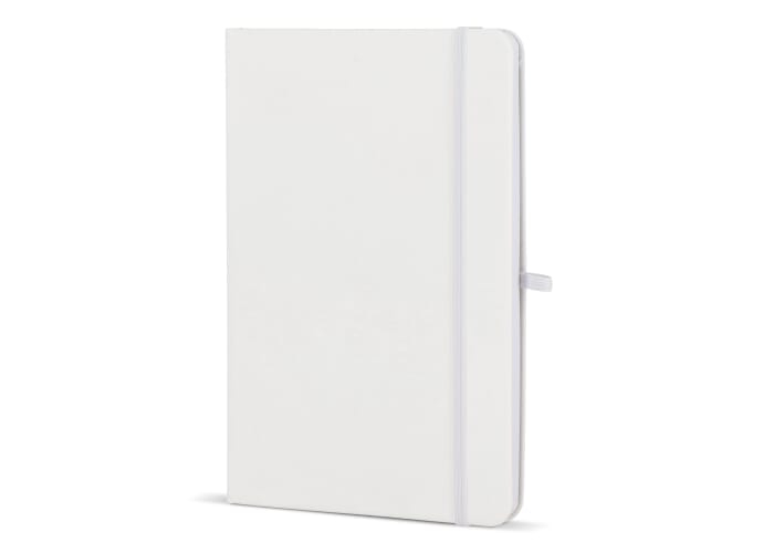Carnet promotionnel A5 avec notes adhésives Olmo Blanc