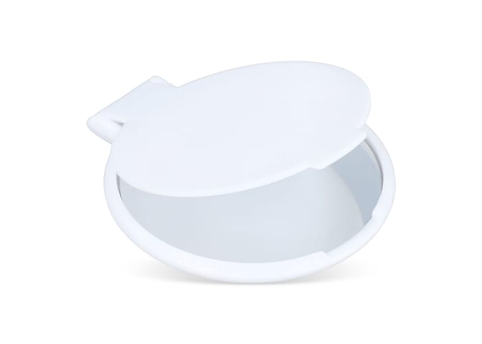 Miroir de poche personnalisé compact Charm Blanc