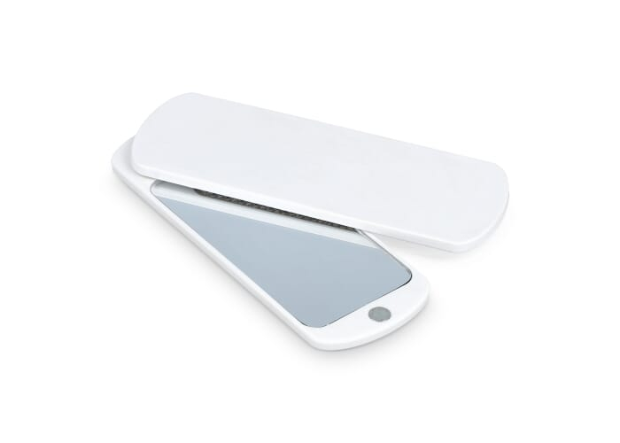 Brosse à peluches à personnaliser avec miroir Kaiya Blanc